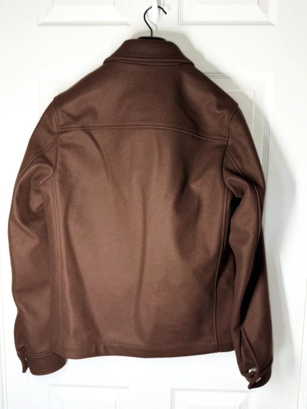 NWT Theory Wyatt Urban Melton Wool Cashmere Zip Jacket Maroon Small $695